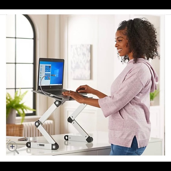 WorkEZ Best Adjustable Laptop Stand Lap Desk for be, couch w. mouse pad - Picture 6 of 8